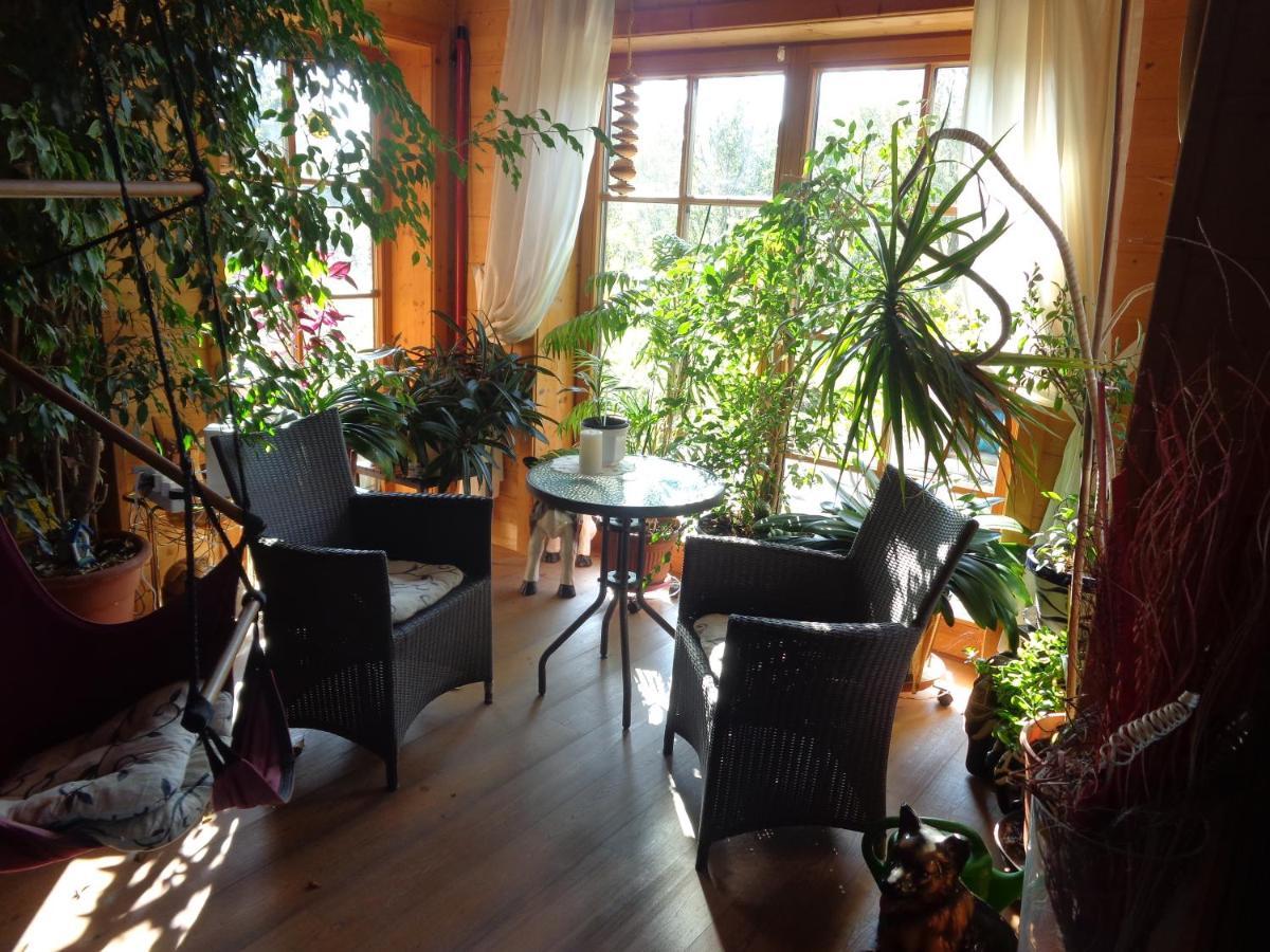 Barrierefreies Zimmer Im Blockhaus Mit Sauna Am See Soyen ภายนอก รูปภาพ